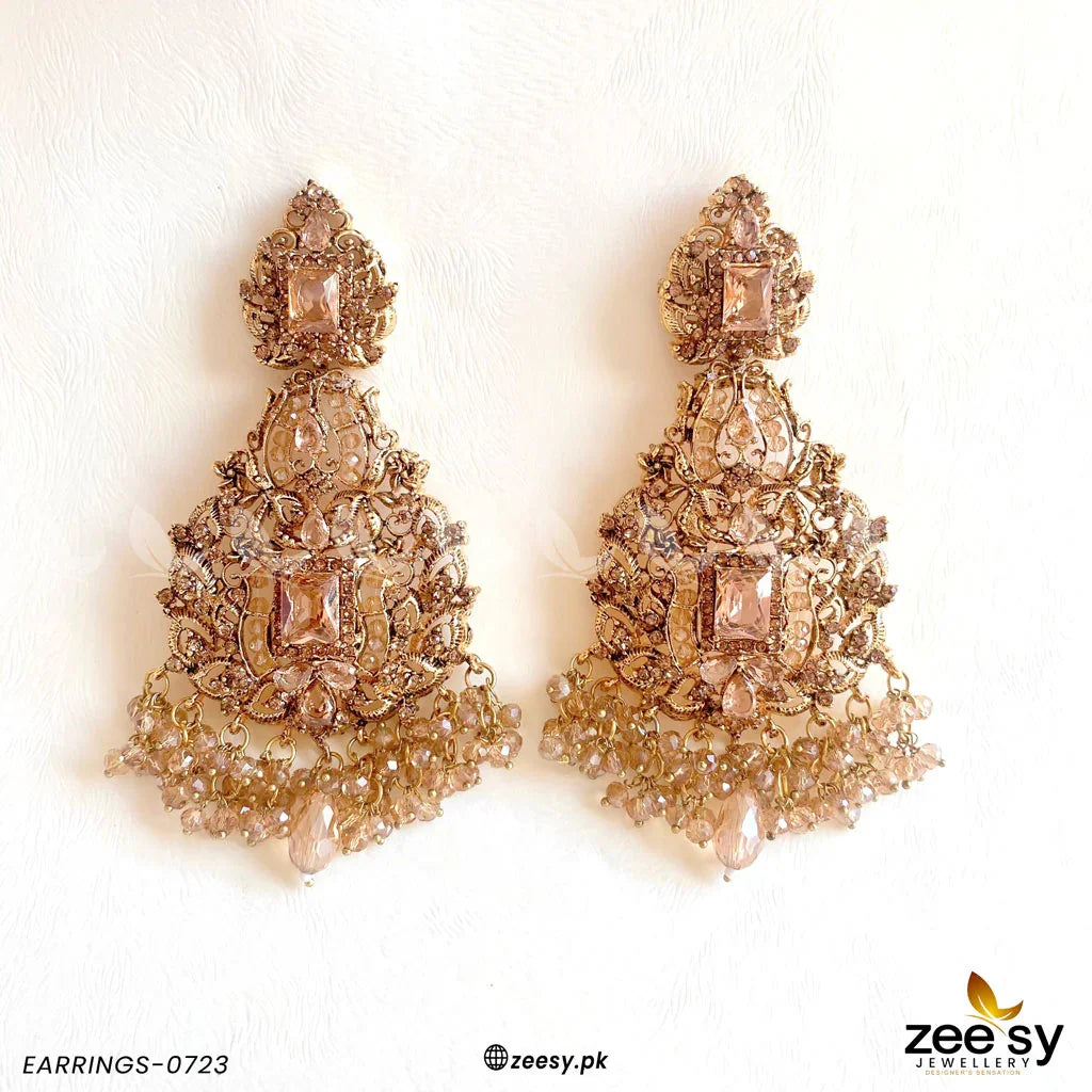 EARRINGS-0723 Champagne - Zeesy Jewellery