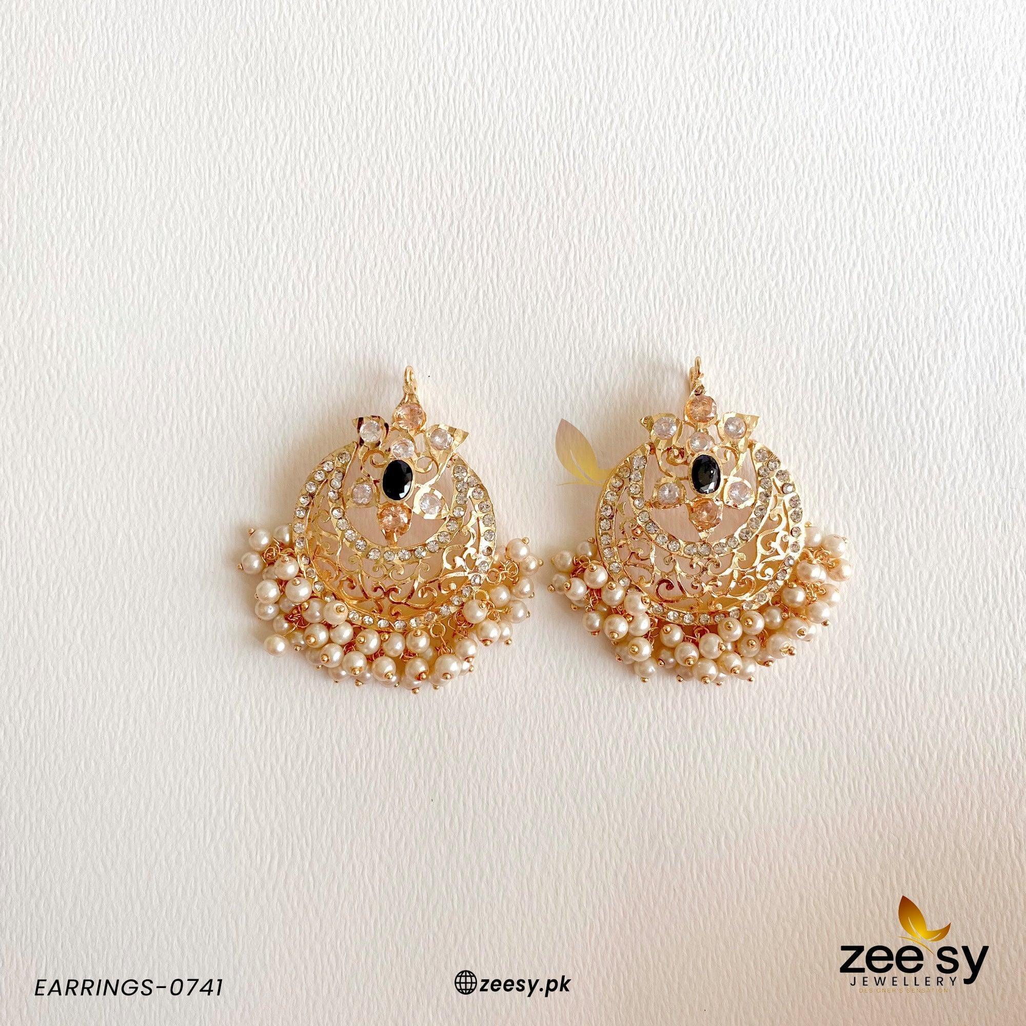 Earrings-0741 Black - Zeesy Jewellery