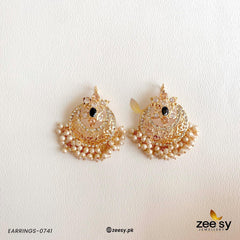 Earrings-0741 Black - Zeesy Jewellery
