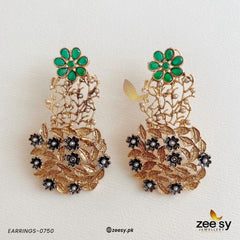 EARRINGS-0750 Green - Zeesy Jewellery