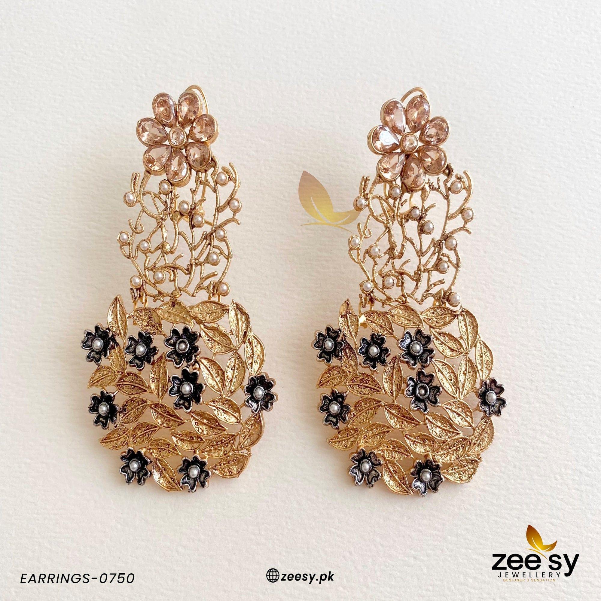 EARRINGS-0750 Champagne - Zeesy Jewellery