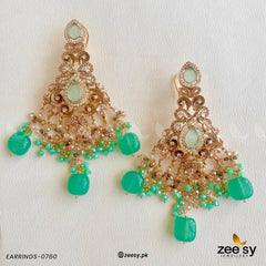 EARRINGS-0760 Mint Green - Zeesy Jewellery