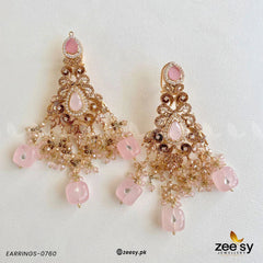 EARRINGS-0760 Pink - Zeesy Jewellery