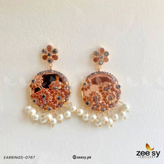 EARRINGS-0767 Champagne - Zeesy Jewellery