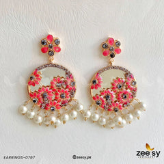 EARRINGS-0767 Pink - Zeesy Jewellery