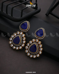 EARRINGS-0818 Blue - Zeesy Jewellery