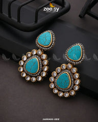 EARRINGS-0818 Feroza - Zeesy Jewellery