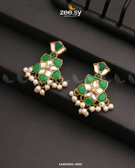 EARRINGS-0822 Green - Zeesy Jewellery