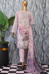 Elegant By HZ Unstitched 3 Piece Premium Digital Printed Lawn Vol-02 Suit-EC-1043