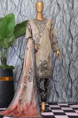 Elegant By HZ Unstitched 3 Piece Premium Digital Printed Lawn Vol-02 Suit-EC-1044