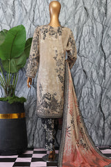 Elegant By HZ Unstitched 3 Piece Premium Digital Printed Lawn Vol-02 Suit-EC-1044
