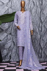 Elegant By HZ Unstitched 3 Piece Premium Digital Printed Lawn Vol-02 Suit-EC-1046
