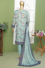 Elite By HZ Unstitched 3 Piece Emb Lawn Suit-EC-219
