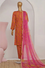 Print And Needle By HZ Stitched 3 Piece Cutwork Cotton Vol-02 Suit-ECL-407