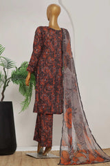 Print And Needle By HZ Stitched 3 Piece Cutwork Cotton Vol-02 Suit-ECL-412