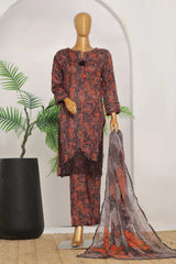 Print And Needle By HZ Stitched 3 Piece Cutwork Cotton Vol-02 Suit-ECL-412