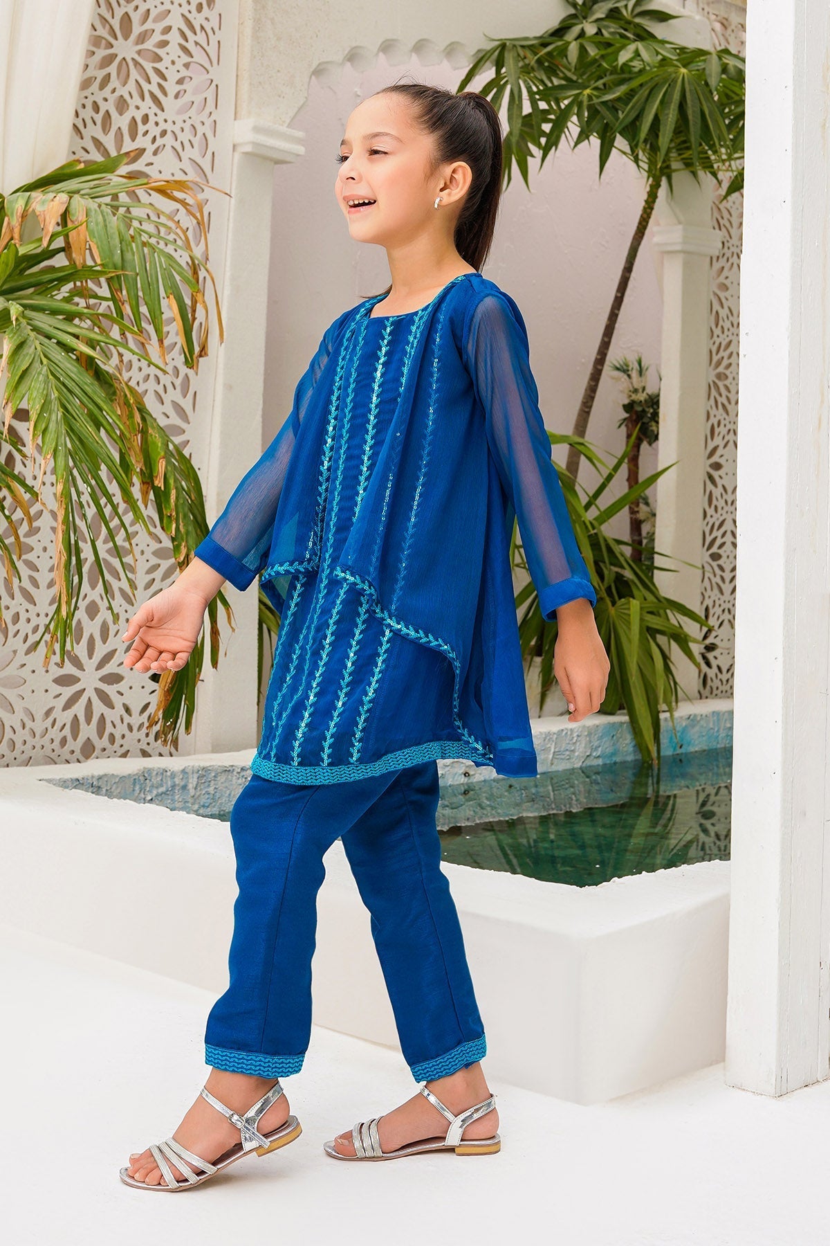 Chiffon Embroidered 2 Pc Suit - Wear Ochre