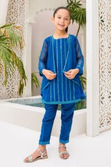 Chiffon Embroidered 2 Pc Suit - Wear Ochre