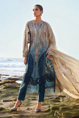 Maria B Unstitched 3 Piece Luxury Lawn Eid II Suit-EL25-08