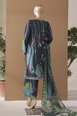 Intermix Art & Craft By HZ Stitched 3 Piece Printed Cambric Suit-ELP-3P-531-Zinc