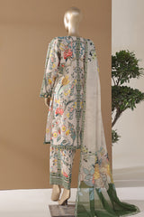 Intermix Art & Craft By HZ Stitched 3 Piece Printed Cambric Suit-ELP-3P-533-Multi
