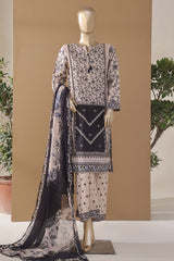 Intermix Art & Craft By HZ Stitched 3 Piece Printed Cambric Suit-ELP-3P-534-Skin