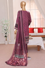 Sumi Stitched 3 Piece Emb Printed Lawn Collection'2025-EM-02-Maroon