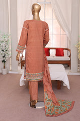 Sumi Stitched 3 Piece Emb Printed Lawn Collection'2025-EM-04-Rust
