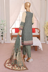 Sumi Stitched 3 Piece Emb Printed Lawn Collection'2025-EM-05-Green