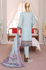 Sumi Stitched 3 Piece Emb Printed Lawn Collection'2025-EM-06-Sky Blue