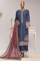 Regal By Sada Bahar Stitched 3 Piece Festive Emb Lawn Vol-03 Suit-EMB-1261-BLUE