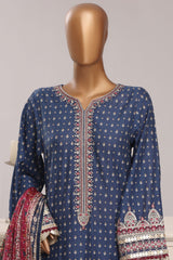 Regal By Sada Bahar Stitched 3 Piece Festive Emb Lawn Vol-03 Suit-EMB-1261-BLUE