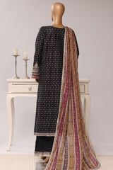 Regal By Sada Bahar Stitched 3 Piece Festive Emb Lawn Vol-03 Suit-EMB-1262-BLACK