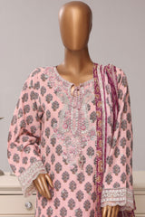 Regal By Sada Bahar Stitched 3 Piece Festive Emb Lawn Vol-03 Suit-EMB-1264-PINK