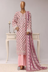 Regal By Sada Bahar Stitched 3 Piece Festive Emb Lawn Vol-03 Suit-EMB-1264-PINK