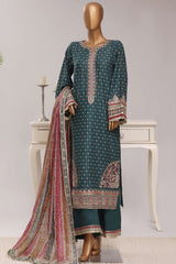 Regal By Sada Bahar Stitched 3 Piece Festive Emb Lawn Vol-03 Suit-EMB-1266-GREEN