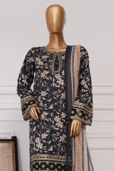Malika By Sada Bahar Stitched 3 Piece Emb Festive Vol-03 Collection'2025-EMB-1514-Black