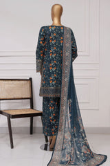Malika By Sada Bahar Stitched 3 Piece Emb Festive Vol-03 Suit-EMB-200-Teal