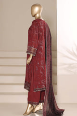 Regal By Sada Bahar Stitched 3 Piece Emb Lawn Vol-01 Suit-EMB-4267-BROWN