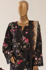 Malika By Sada Bahar Stitched 3 Piece Festive Emb Lawn Vol-03 Suit-EMB-601-BLACK