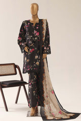Malika By Sada Bahar Stitched 3 Piece Festive Emb Lawn Vol-03 Suit-EMB-601-BLACK