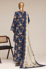 Malika By Sada Bahar Stitched 3 Piece Festive Emb Lawn Vol-04 Suit-EMB-602-BLUE