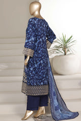 Sada Bahar Stitched 3 Piece Emb Signature Festive Vol-04 Suit-EMB-7708-BLUE