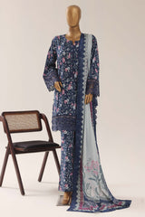 Malika By Sada Bahar Stitched 3 Piece Festive Emb Lawn Vol-03 Suit-EMB-951-BLUE