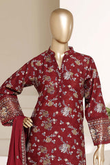 Regal By Sada Bahar Stitched 3 Piece Festive Emb Lawn Vol-02 Suit-EMB-955-BROWN