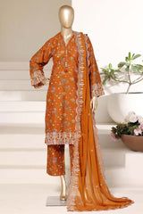 Regal By Sada Bahar Stitched 3 Piece Festive Emb Lawn Vol-02 Suit-EMB-956-MUSTARD