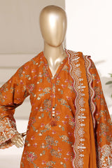 Regal By Sada Bahar Stitched 3 Piece Festive Emb Lawn Vol-02 Suit-EMB-956-MUSTARD