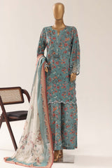 Malika By Sada Bahar Stitched 3 Piece Festive Emb Lawn Vol-03 Suit-EMB-958-AZURE