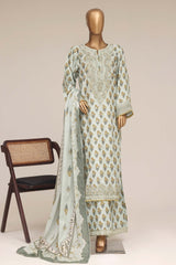 Malika By Sada Bahar Stitched 3 Piece Festive Emb Lawn Vol-04 Suit-EMB-961-AZURE
