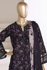 Sada Bahar Stitched 3 Piece Festive Emb Lawn With Fancy Dupatta Vol-02 Suit-EMB-983-BLACK